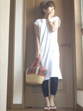 「NAVAL（ナバル）のアイテム（帽子）」を使った、basilさん（レディース・156cm）の春コーディネート