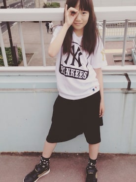「アイテム（Tシャツ/カットソー）」を使った、junjunさん（キッズ・132cm）の夏コーディネート