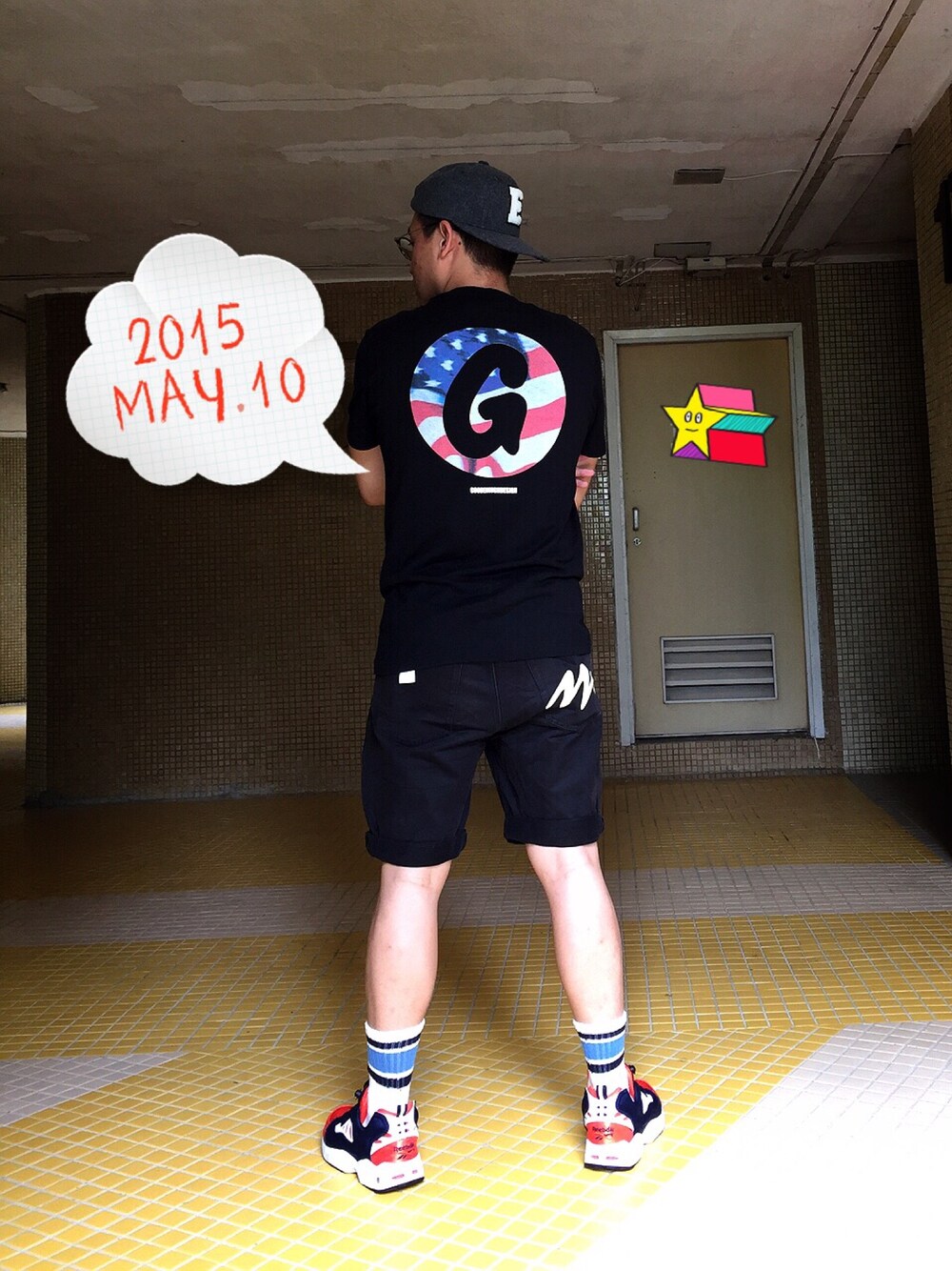 「pumpfuryroad、PUMP FURY、montage、GOODENOUGH、black、ootd、hkboy、holiday」｜「8eightsecondのアイテム（キャップ、グレー系）」を使った、Cyrusさん（メンズ・168cm）の春コーディネートの1枚目の写真