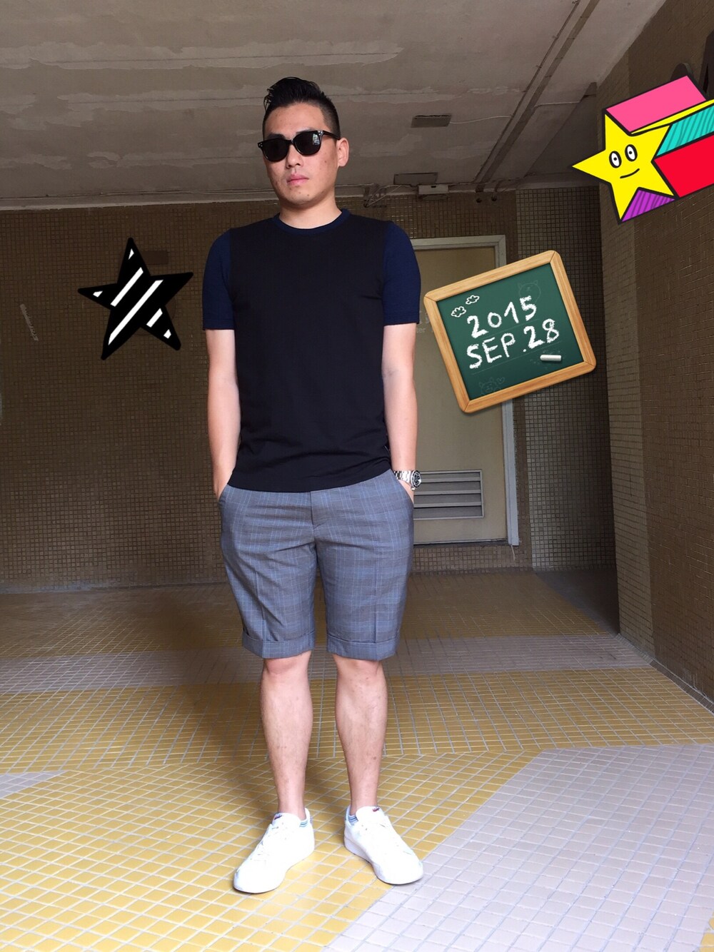 「NIKE、fragmentdesign、NSW、N.HOOLYWOOD、holiday、ootd、hkboy」｜「NIKEのアイテム（スニーカー、ホワイト系）」を使った、Cyrusさん（メンズ・168cm）の秋コーディネートの1枚目の写真