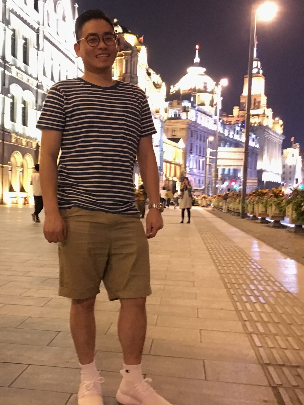 「shanghai、UNIQLO、LEE、denim、indigo、NIKE、nike presto、presto、ootd、hkboy」｜「NIKEのアイテム（スニーカー、ホワイト系）」を使った、Cyrusさん（メンズ・168cm）の夏コーディネートの1枚目の写真