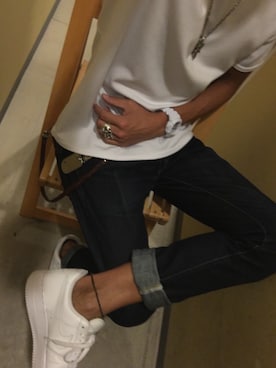 「Rodeo Crowns（ロデオクラウンズ）のアイテム（腕時計）」を使った、TAKUMIさん（メンズ・174cm）の春コーディネート