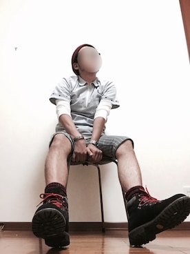 「DIEMME（ディエッメ）のアイテム（ブーツ）」を使った、猫たろ。さん（メンズ・173cm）の夏コーディネート