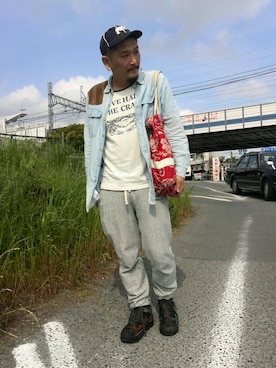 「BIRDWELL（バードウェル）のアイテム」を使った、O.P.Eさん（メンズ・172cm）の春コーディネート