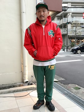 「CROSS COLOURS（クロスカラーズ）のアイテム」を使った、O.P.Eさん（メンズ・172cm）の秋コーディネート