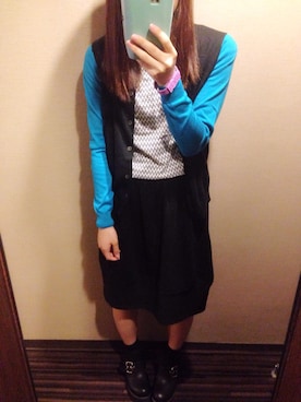 「さしいろ」｜「アイテム（スカート）」を使った、小泉茶々さん（レディース・158cm）の秋コーディネート