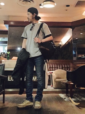 「URBAN RESEARCH Sonny Label（アーバンリサーチサニーレーベル）のアイテム（パンツ）」を使った、MasaakiOoueさん（メンズ・169cm）の春コーディネート