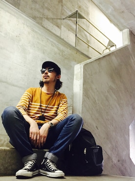 「URBAN RESEARCH（アーバンリサーチ）のアイテム（アクセサリー）」を使った、MasaakiOoueさん（メンズ・169cm）の春コーディネート