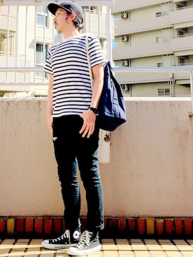 「URBAN RESEARCH Sonny Label（アーバンリサーチサニーレーベル）のアイテム（パンツ）」を使った、MasaakiOoueさん（メンズ・169cm）の夏コーディネート