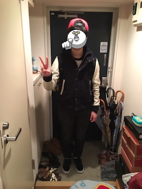 「アイテム（スタジャン）」を使った、こうへいさん（メンズ・175cm）の冬コーディネート