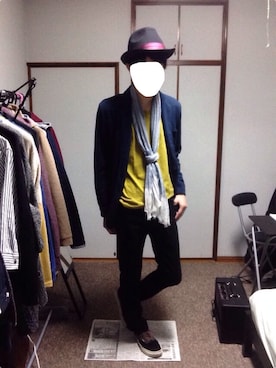 「HVC（エイチブイシー）のアイテム（テーラードジャケット）」を使った、らむちゃんさん（メンズ・178cm）の秋コーディネート