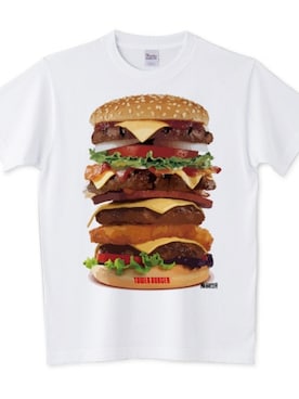 「ハンバーガー柄」｜グラニア@Tシャツ屋さん（メンズ・170cm）の夏コーディネート