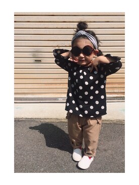 「babygap」｜「アイテム（チノパンツ）」を使った、Rinさん（キッズ・80cm）の秋コーディネート