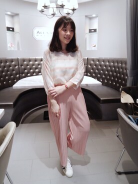 「minis mode（ミニモード）のアイテム」を使った、Unaさん（レディース・156cm）の春コーディネート