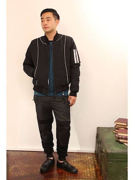 「pants」｜「アイテム（マウンテンパーカー）」を使った、LIBRARYさん（メンズ・172cm）の冬コーディネート