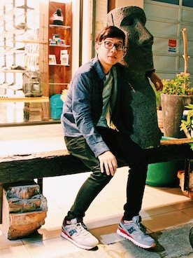 「saucony shadow」｜LIBRARYさん（メンズ・165cm）の春コーディネート