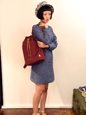 「Herschel Supply（ハーシェルサプライ）のアイテム」を使った、LIBRARYさん（レディース・165cm）の秋コーディネート