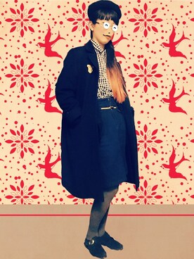 968さん（レディース・160cm）の冬コーディネート