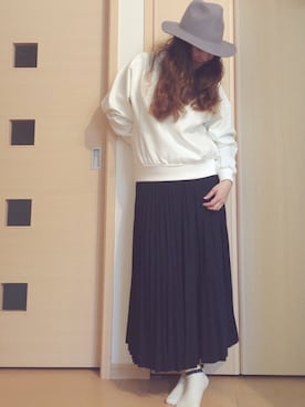 「EN ROUTE（アンルート）のアイテム（スウェット）」を使った、yayacoさん（レディース・156cm）の春コーディネート