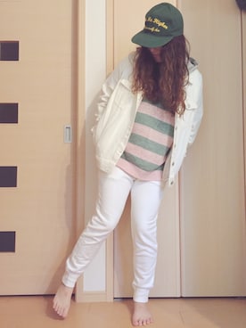 「Marc by Marc Jacobs（マークバイマークジェイコブス）のアイテム（ニット/セーター）」を使った、yayacoさん（レディース・156cm）の春コーディネート