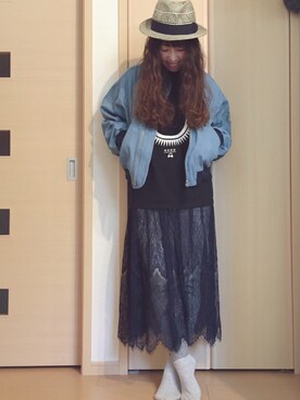 「HELK（ヘルク）のアイテム（ジャケット/アウター）」を使った、yayacoさん（レディース・156cm）の春コーディネート