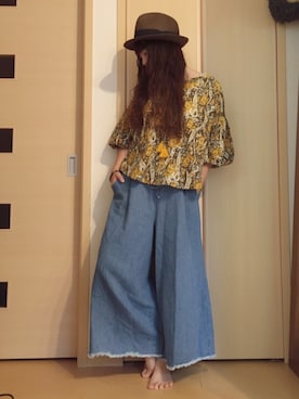 「Marilyn Moon（マリリンムーン）のアイテム」を使った、yayacoさん（レディース・156cm）の夏コーディネート