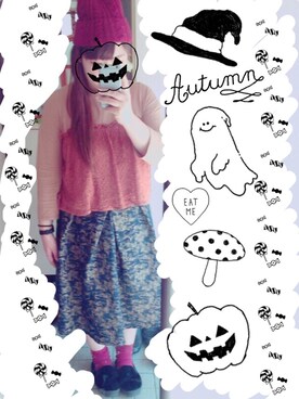「w closet」｜「アイテム（ニットキャップ/ビーニー）」を使った、r i n .さん（レディース・157cm）の秋コーディネート