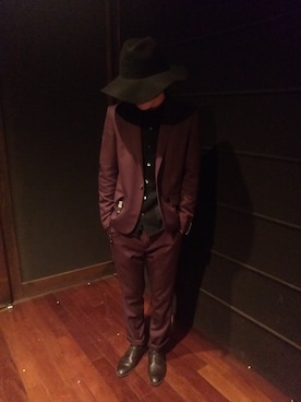 「SHAREEF（シャリーフ）のアイテム（スラックス）」を使った、Yuukiさん（メンズ・174cm）の秋コーディネート