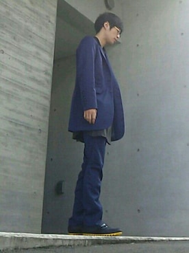 「SHAREEF（シャリーフ）のアイテム（スラックス）」を使った、Yuukiさん（メンズ・174cm）の秋コーディネート