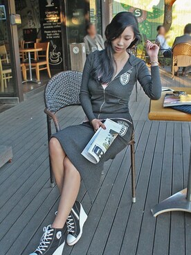 「アイテム（ビーチサンダル）」を使った、BEONTOPさん（レディース・167cm）の秋コーディネート