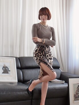 「호피」｜BEONTOPさん（レディース・167cm）の秋コーディネート