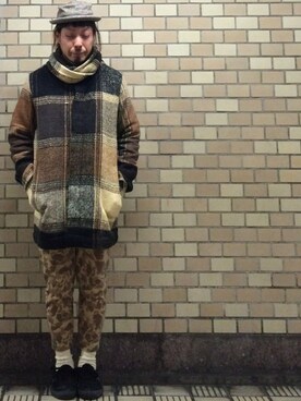「チャイハネ（チャイハネ）のアイテム（ジャケット/アウター）」を使った、と んさん（メンズ・173cm）の冬コーディネート