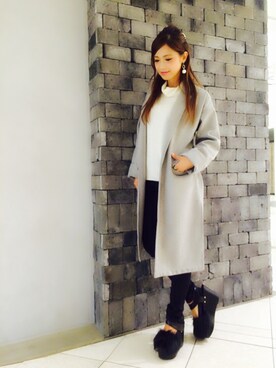「CECIL McBEE（セシルマクビー）のアイテム（トレンチコート）」を使った、Ayumi さん（レディース・154cm）の秋コーディネート