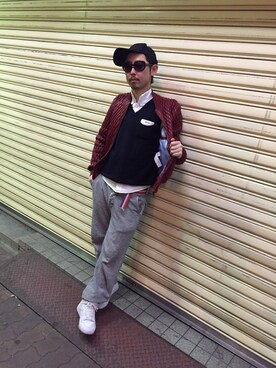 「DSQUARED2（ディースクエアード）のアイテム（ニット/セーター）」を使った、惣翁さん（メンズ・170cm）の冬コーディネート