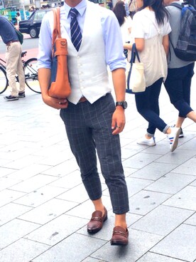 「ARMANI EXCHANGE（アルマーニエクスチェンジ）のアイテム（アクセサリー）」を使った、tksさん（メンズ・172cm）の夏コーディネート