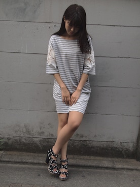 「Irregular Choice（イレギュラーチョイス）のアイテム」を使った、ななこ☻﻿さん（レディース・157cm）の夏コーディネート