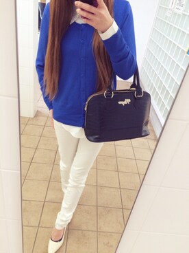 「ブルー x ホワイト」｜Raikiさん（レディース・157cm）の春コーディネート