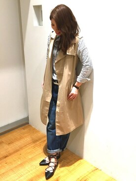 「SEVENDAYS=SUNDAY（セブンデイズサンデイ）のアイテム（その他アウター）」を使った、Amelieさん（レディース・162cm）の春コーディネート