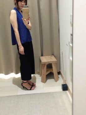 「NOMBRE IMPAIR（ノンブルアンペール）のアイテム（Tシャツ/カットソー）」を使った、iskさん（レディース・156cm）の夏コーディネート