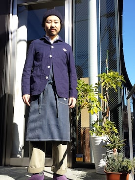 「アイテム（レッグウェア）」を使った、桑原 大輔さん（メンズ・168cm・40代）の冬コーディネート