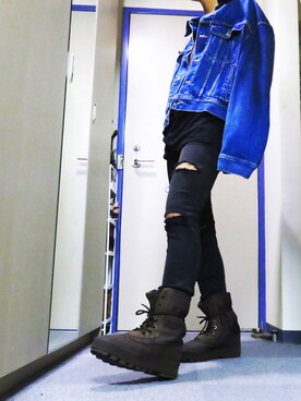 「AMBUSH（アンブッシュ）のアイテム（デニムジャケット）」を使った、Daisuke Sagaraさん（メンズ・173cm）の夏コーディネート