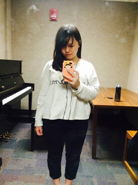 「アイテム（その他トップス、シルバー系）」を使った、みったんさん（レディース・153cm）の春コーディネート