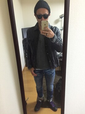 「アイテム（その他アウター）」を使った、王茶さん（メンズ・172cm・30代）の秋コーディネート