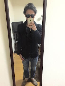 「アイテム（その他アウター）」を使った、王茶さん（メンズ・172cm・30代）の秋コーディネート