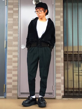 「SUNSEA（サンシー）のアイテム（帽子）」を使った、sakurai maroiさん（メンズ・163cm）の秋コーディネート