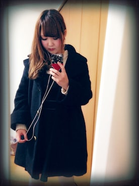 「MAJESTIC LEGON（マジェスティックレゴン）のアイテム（ピーコート）」を使った、yuklcoさん（レディース・151cm）の春コーディネート