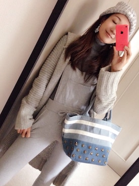 「STYLE DELI（スタイルデリ）のアイテム（サロペット/オーバーオール）」を使った、Anyaさん（レディース・163cm）の秋コーディネート