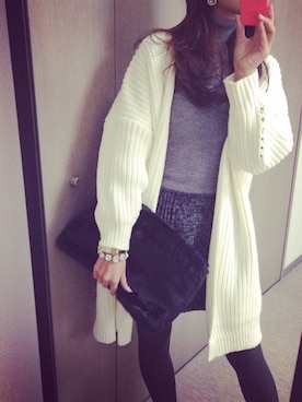「STYLE DELI（スタイルデリ）のアイテム（その他アウター）」を使った、Anyaさん（レディース・163cm）の秋コーディネート