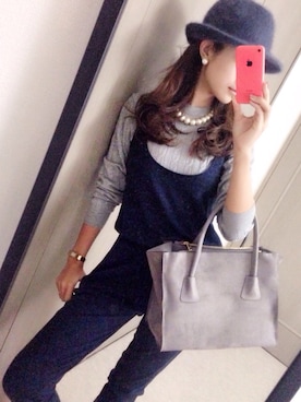 「STYLE DELI（スタイルデリ）のアイテム（バッグ）」を使った、Anyaさん（レディース・163cm）の冬コーディネート