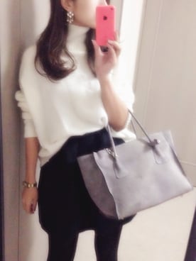 「STYLE DELI（スタイルデリ）のアイテム（バッグ）」を使った、Anyaさん（レディース・163cm）の冬コーディネート